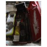 Metal Tool Box w/Cutting Torch Parts, Solder
