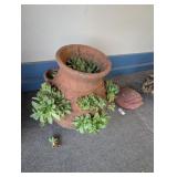 Strawberry Pot w/ Succulent