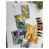 lot of seeds and tins