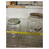 set of 4 glass jars