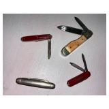 four pocket knives