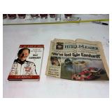 Dale Earnheart book and Newspaper