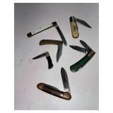 six pocket knives