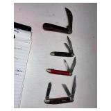 four common pocket knives