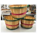 colorful round apple picking baskets
