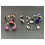 Ladies fashion estate bracelets, five pieces, see pictures for details.