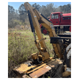 Side boom rotary mower, working condition unknown, see pictures for details.