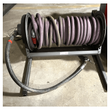 B1...Hannay electric powered hose reel, with hose, working condition unknown, see pictures for details.