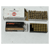 Federal 9mm Luger ammo & PMC Bronze .380 auto ammo, (partial box), tub is not included, see pictures for details.