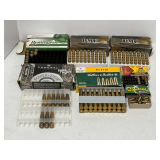 Assorted ammo to include a partial box of Remington 45 auto, 2 boxes– PMC 9 mm, partial box of Federal 308, 165 gr., Lellier & Bellot 8 X 57 JR 196 gr., and partial boxes of Remmington and Aguila. 2