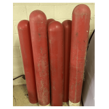 Bollard covers/bumper post sleeves, seven pieces, see pictures for details.