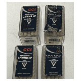 4- boxes CCI 40 gr. .22 cal. ammo, (2-hollow point, and 2 for target plinking), tub is not included, see pictures for details.