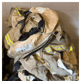 Pallet lot of firefighter turnout gear, see pictures for details.