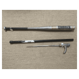 ALUMINIUM BASEBALL BAT AND METAL SWORD
