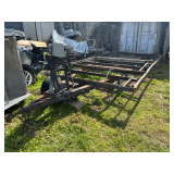 Double axle trailer, approximately 22‘., this trailer is being sold with an LW Benton invoice for off-road or farm use only. It is the buyers responsibility to obtain their registration.