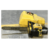 B1...Chainsaw with carrying/storage case, believed to be a McCullough, not locked up, working condition unknown, see pictures for details.
