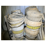 Pallet lot of assorted firefighter hoses, see pictures for details.