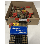 Assorted ammo to include 12 gauge shotgun shells, 9 mm Luger, .22 cal, and more. See pictures for details.