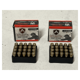 Atlanta Arms 9mm, 124 gr. HP ammo, two boxes, tub is not included, see pictures for details.