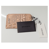 Brahmin Rosado Alligator Embossed Leather Card Case
