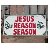 VERY LARGE 'Jesus is the Reason for the Season' Sign 8FT X 4FT