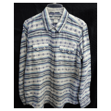 New Ariat Women's Geo Stream Serape Jacquard Shirt, Womens Large