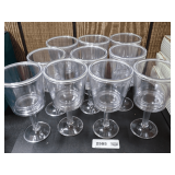 Set of 10 Plastic Stemmed Cups