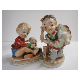 Pair of Japan-Made Figural Porcelain Figurines