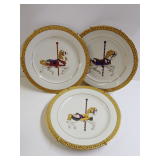 Gold Buffet Royal Gallery Carousel Horse Collector Plates