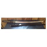 Decorative Japanese Katana Sword with Sheath-Blade Measurements in Photos