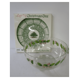 Spode Christmas Tree Collector Plate and Glass Holiday Bowl