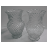 Vintage Textured Glass Vases