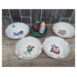 VINTAGE KELLOGG'S CEREAL BOWLS AND MORE
