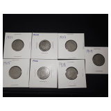(7) 'V' NICKELS