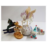 Assorted Musical Carousel Figurines and More