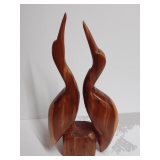 Signed M. Miller Cedar Wood Bird Sculpture