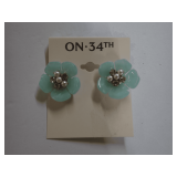 New ON 34th Flower Stud Earrings