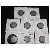 (8) 'V' NICKELS