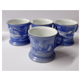 Currier & Ives Blue and White 'Homestead Winter' Mugs