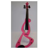 Jisheng Pink Electric Violin with Case