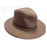 Henschel Hat Company Brown Leather Hat - Size Large