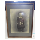 Framed & Matted Antique Portrait of Hazel Harmon, Age 8