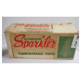 Mid Century Sparkler Aluminum Christmas Tree with Original Box and Instructions
