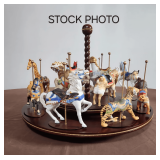 The Franklin Mint Treasury of Carousel Art Carousel- Main Photo Is Stock Photo - Please come to inspection to verify all contents of this lot.