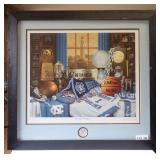 Frame, Matted, Signed & Numbered 'Tar Heel Traditions' Print with COA