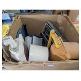 CONTENTS OF GIANT PALLET SIZE BOX INCLUDING PAIR OF LARGE TRAFFIC LIGHT REPLICA LIGHTS, NEON OPEN SIGN WITH "THANK YOU" REVERSE SIDE (WORKS), PHILIPS DVD HOME THEATER SYSTEM, AND MORE