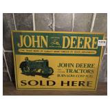 METAL REPRODUCTION JOHN DEERE 2 CYLINDER TRACTORS SOLD HERE SIGN
