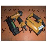 BOSTITCH AIR POWERED BRAD NAIL GUN AND AIR POWERED CROWN STAPLE GUN