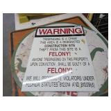 METAL WARNING TRESPASSING SIGN