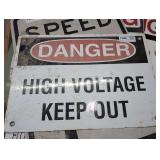 METAL DANGER HIGH VOLTAGE KEEP OUT SIGN